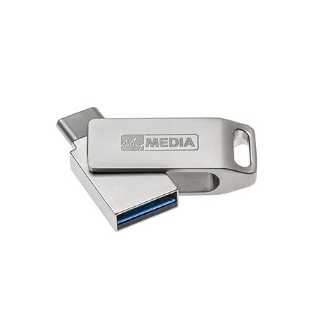 MyMedia MyDual USB 3.2 Gen 1, 64GB, 69270, srebrny, 69270, USB A / USB C, z obrotową osłoną