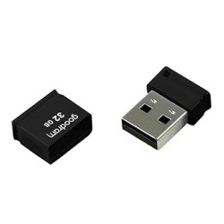 Goodram USB flash disk, USB 2.0, 32GB, UPI2, czarny, UPI2-0320K0R11, USB A, z osłoną
