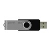 Goodram USB flash disk, USB 2.0, 32GB, UTS2, czarny, UTS2-0320K0R11, USB A, z obrotową osłoną