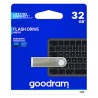 Goodram USB flash disk, USB 2.0, 32GB, UUN2, srebrny, UUN2-0320S0R11, USB A, z oczkiem na brelok