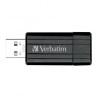 Verbatim USB flash disk, USB 2.0, 32GB, PinStripe, Store N Go, czarny, 49064, USB A, z wysuwanym złączem