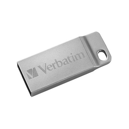 Verbatim USB flash disk, USB 2.0, 32GB, Metal Executive, Store N Go, srebrny, 98749, USB A, z oczkiem na brelok