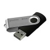 Goodram USB flash disk, USB 2.0, 64GB, UTS2, czarny, UTS2-0640K0R11, USB A, z obrotową osłoną