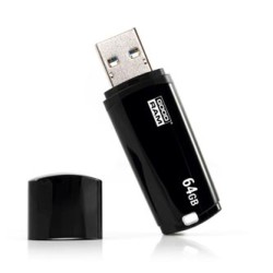 Goodram USB flash disk, USB 3.0, 64GB, UMM3, czarny, UMM3-0640K0R11, USB A, z osłoną