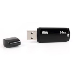 Goodram USB flash disk, USB 3.0, 64GB, UMM3, czarny, UMM3-0640K0R11, USB A, z osłoną