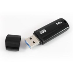Goodram USB flash disk, USB 3.0, 64GB, UMM3, czarny, UMM3-0640K0R11, USB A, z osłoną