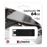 Kingston USB flash disk, USB 3.0, 64GB, DataTraveler 70, czarny, DT70/64GB, USB C