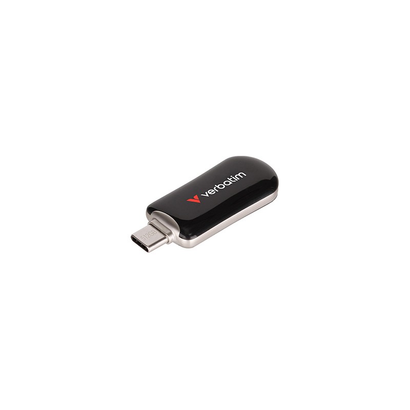 Verbatim Plectra USB flash disk, USB C a USB 3.2 Gen 1, 512GB, Dual QuickStick, szary, 30227, USB C, z oczkiem na brelok