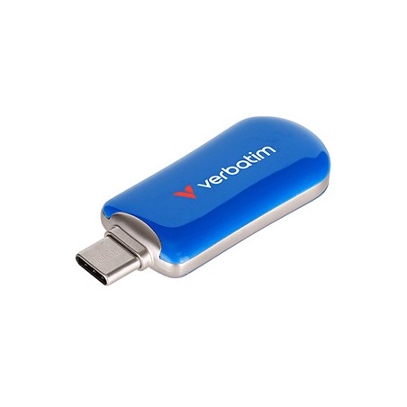Verbatim USB flash disk, USB C, 64GB, Plectra, niebieski, 30232, USB C