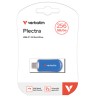 Verbatim USB flash disk, USB C, 256GB, Plectra, niebieski, 30234, USB C