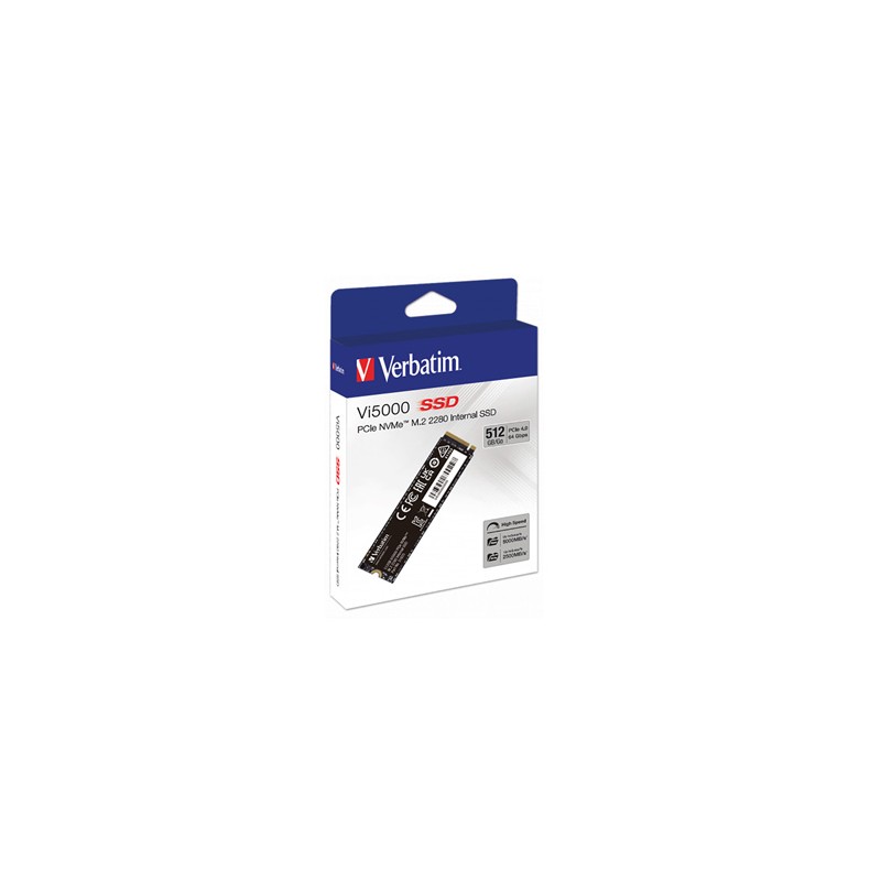 SSD Wewnętrzny Verbatim Vi5000 M.2, 31825, 512GB, czarny, NVMe