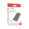 SSD Zewnętrzny Verbatim TurboMetal SSD, 32022, 2000GB, Nero Backup, Srebrny, w zestawie kabel USB-C 20 cm, M.2, USB C, 2TB