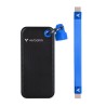 SSD Zewnętrzny Verbatim Pocket SSD Black/Blue, 32195, 2000GB, czarny, M.2, zawiera kabel USB C, USB-C, 2TB