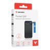 SSD Zewnętrzny Verbatim Pocket SSD Black/Blue, 32195, 2000GB, czarny, M.2, zawiera kabel USB C, USB-C, 2TB