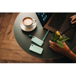 SSD Zewnętrzny Verbatim Pocket SSD colour edition, 32325, 2000GB, Polar Blue, w zestawie 2 gumowe osłony, USB C, 2TB
