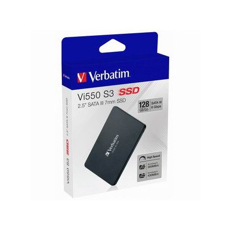 SSD Wewnętrzny Verbatim Vi550, 49350, 128GB, czarny, SATA III