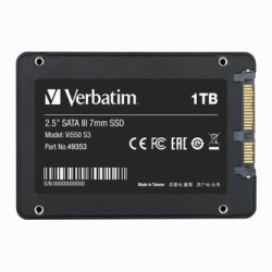 SSD Wewnętrzny Verbatim Vi550, 49353, 1000GB, czarny, SATA III, 1TB