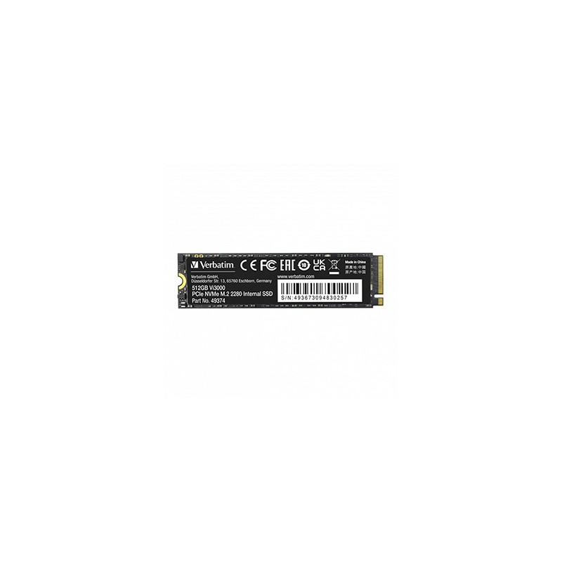 SSD Wewnętrzny Verbatim Vi3000 M.2, 49374, 512GB, czarny, NVMe