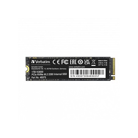 SSD Wewnętrzny Verbatim Vi3000 M.2, 49375, 1000GB, czarny, NVMe, 1TB