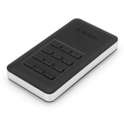 SSD Zewnętrzny Verbatim Store N Go Secure, 53402, 256GB, czarny, szyfrowane, z klawiaturą numeryczną, złącze USB-C, 2.5", USB-C,