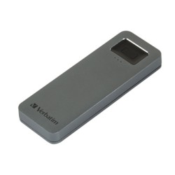 SSD Zewnętrzny Verbatim Executive Fingerprint Secure, 53657, 1000GB, szary, szyfrowanie 256-bit AES, 2.5", USB-C, 1TB, RODO