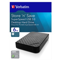 Zewnętrzny dysk twardy, Verbatim, 3.5", Store,N,Save, USB 3.0, 47686, blister, czarna