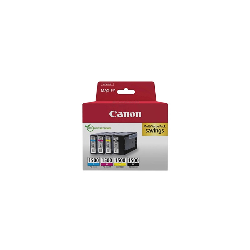 Canon oryginalny ink / tusz PGI-1500 BK/C/M/Y MULTI, 9218B006, CMYK, 1x12,4 a 3x4,5ml