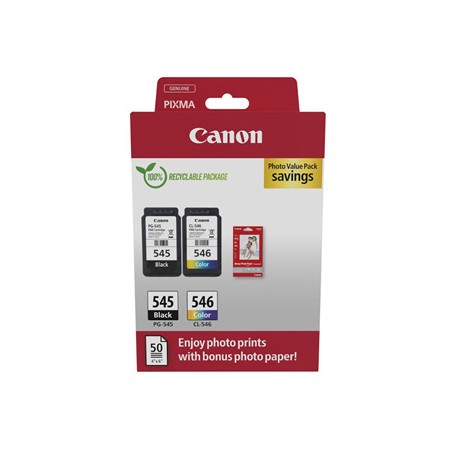 Canon oryginalny ink / tusz PG-545/CL-546, 8287B008, black/color, 2x180s, 1x8, 1x9ml, 2-pack -