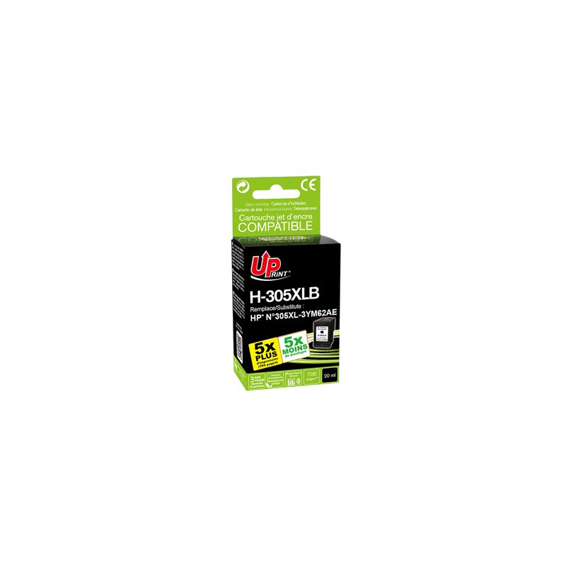 UPrint kompatybilny ink / tusz z 3YM62AE, H-305XLB, black, 700s, High yield