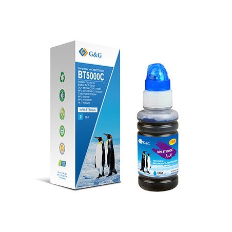 G&G kompatybilny ink / tusz z BT-5000C, NPR-BT5000C, cyan, 5000s