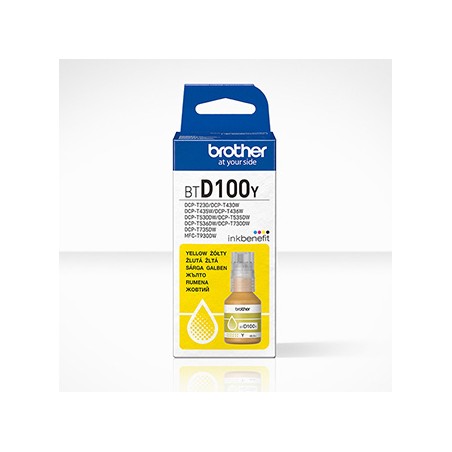 Brother oryginalny ink / tusz BTD100Y, yellow, 5000s, 48.8ml