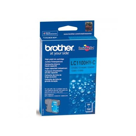 Brother oryginalny ink / tusz LC-1100HYC, cyan, 750s, high capacity