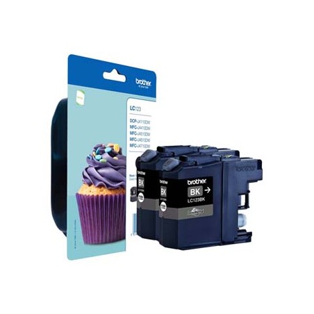 Brother oryginalny ink / tusz LC-123BK, black, 2x600s, 2szt