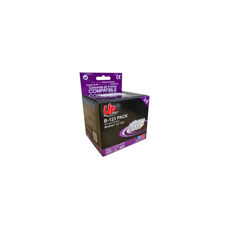 UPrint kompatybilny ink / tusz z LC-123, B-123 PACK, 1xblack/1xcyan/1xmagenta/1xyellow