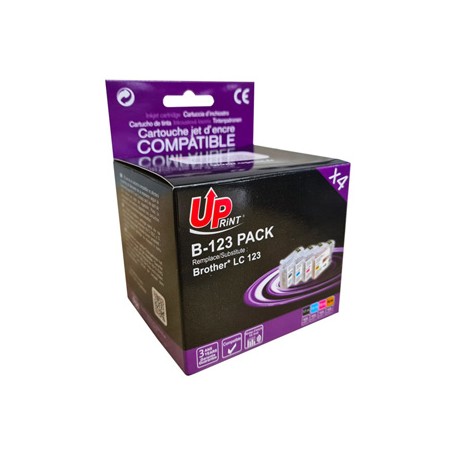 UPrint kompatybilny ink / tusz z LC-123, B-123 PACK, 1xblack/1xcyan/1xmagenta/1xyellow