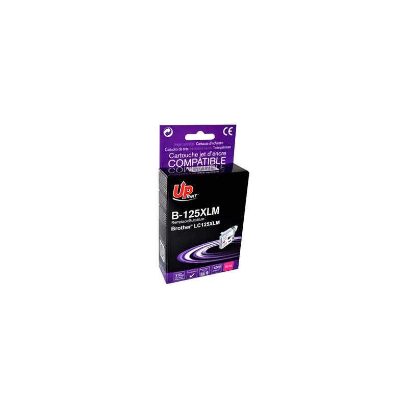 UPrint kompatybilny ink / tusz z LC-125XLM, B-125XLM, magenta, 1200s, 15ml