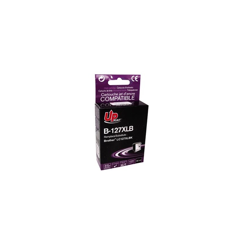 UPrint kompatybilny ink / tusz z LC-127XLBK, B-127XLB, black, 1200s, 30ml