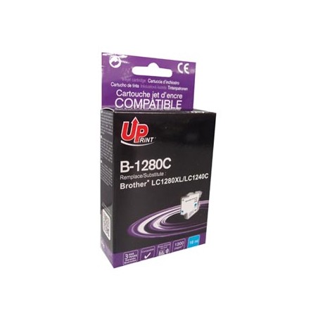 UPrint kompatybilny ink / tusz z LC-1280XLC, B-1280C, cyan, 1200s, 12ml, high capacity