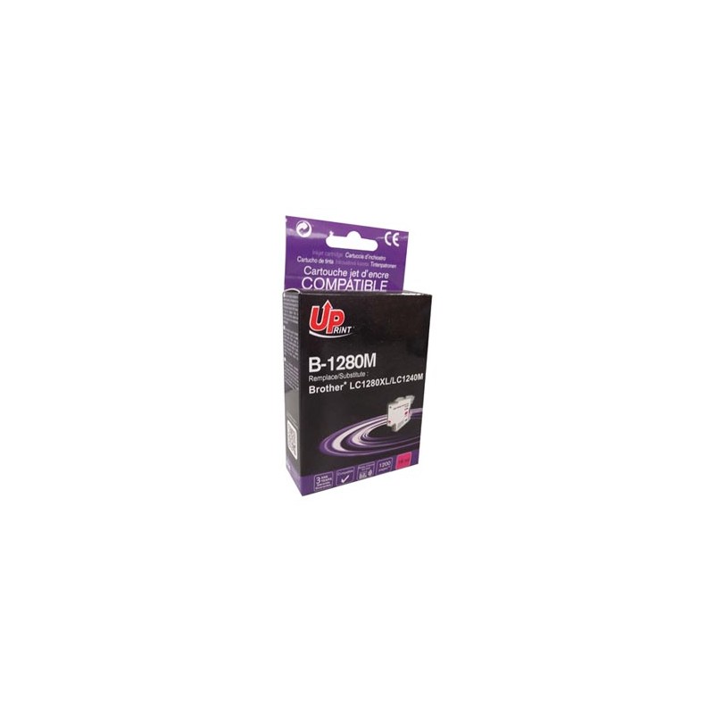 UPrint kompatybilny ink / tusz z LC-1280XLM, B-1280M, magenta, 1200s, 12ml, high capacity
