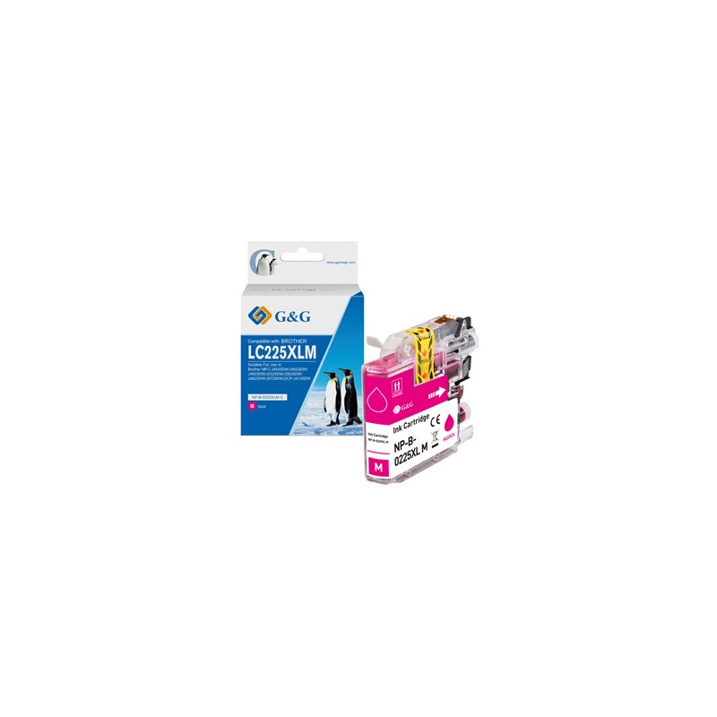 G&G kompatybilny ink / tusz z LC-225XLM, NP-B-0225XLM, magenta, 1200s
