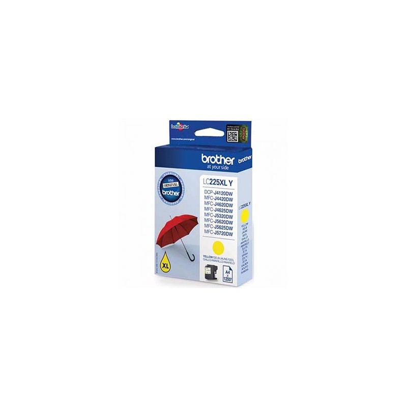 Brother oryginalny ink / tusz LC-225XLY, yellow, 1200s