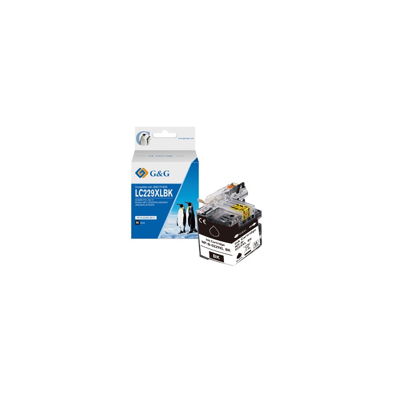 G&G kompatybilny ink / tusz z LC-229XL, NP-B-0229XLBK, black, 2400s