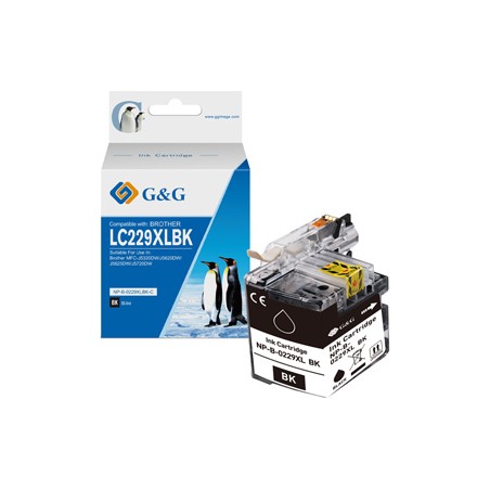 G&G kompatybilny ink / tusz z LC-229XL, NP-B-0229XLBK, black, 2400s