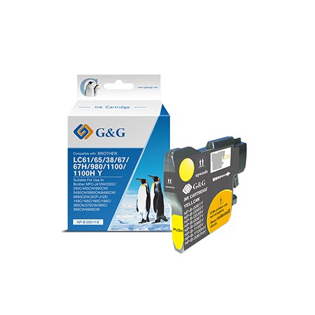G&G kompatybilny ink / tusz z LC-980Y, LC-1100Y, NP-B-0061Y/1100Y/980Y, yellow, 260s