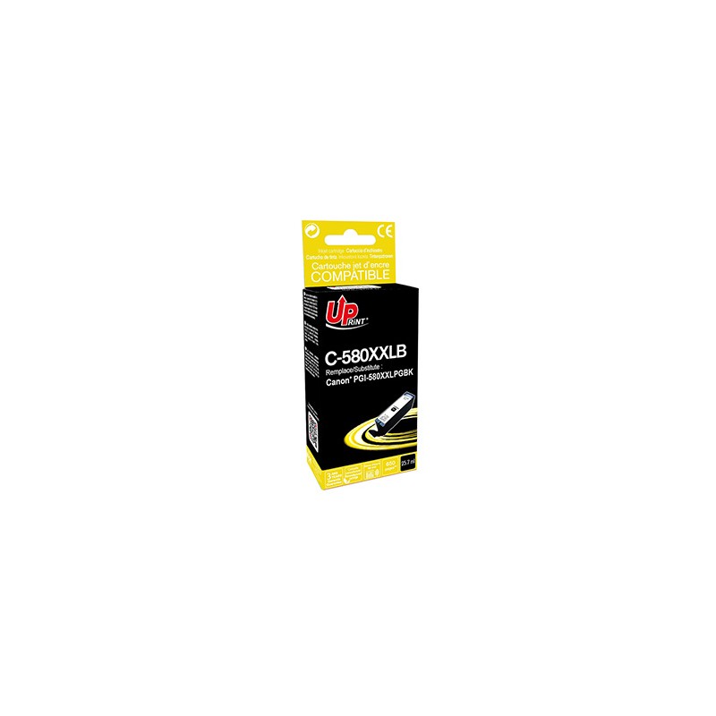 UPrint kompatybilny ink / tusz z PGI-580PGBK XXL, C-580XXLB, black, 25.7ml, very high capacity