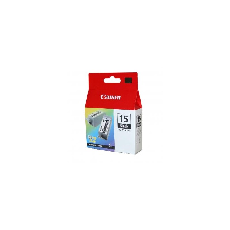 Canon oryginalny ink / tusz BCI-15 BK, 8190A002, black, 390s, 2szt, -