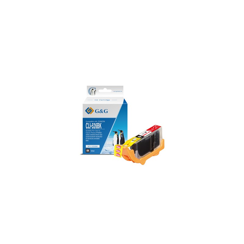 G&G kompatybilny ink / tusz z CLI526BK, NP-C-0526BK, 4540B001, black, 8.4ml