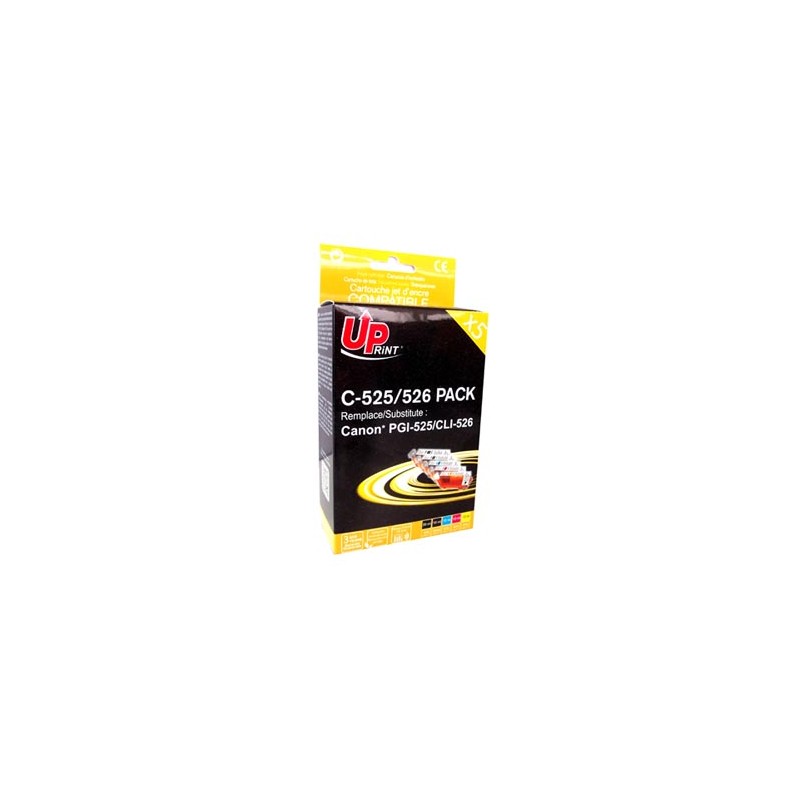 UPrint kompatybilny ink / tusz z CLI526, C-525/526 PACK, 2xblack/1xcyan/1xmagenta/1xyellow, z chipem