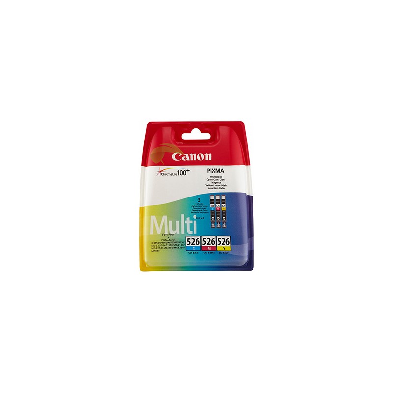 Canon oryginalny ink / tusz CLI-526 CMY, 4541B019, CMY, blister z ochroną, 9ml, multi pack