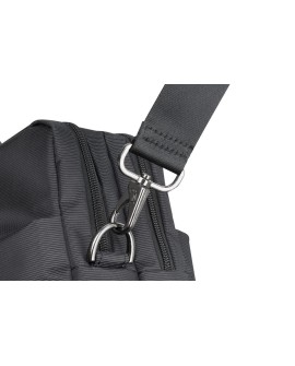 RIVACASE TORBA NA LAPTOP 17,3" CENTRAL, SZARA, Z POLIESTRU, Z KIESZENIAMI NA TABLET, SMARTFON, DOKUMENTY I AKCESORIA